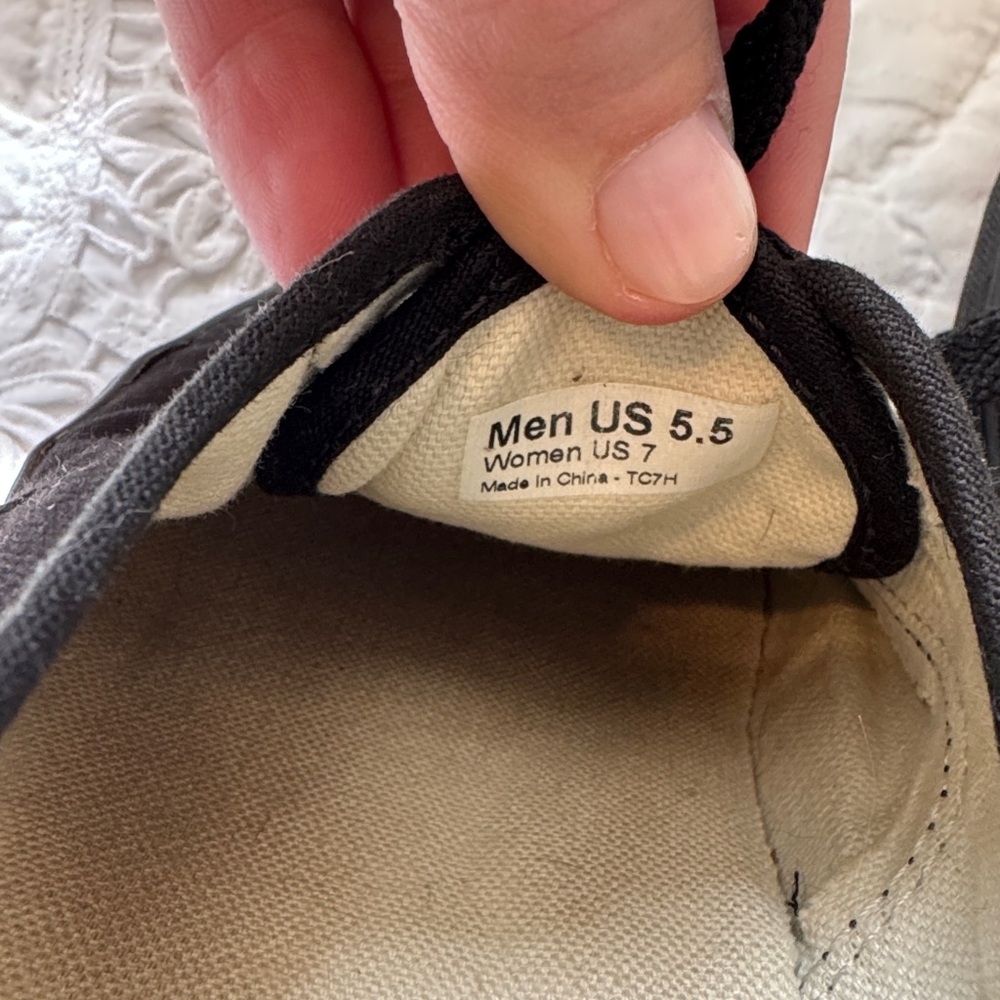 Vans Black Canvas Low-Top Sneakers - Picture 7 of 7
